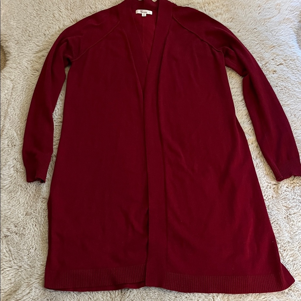 Burgundy Long Cardigan